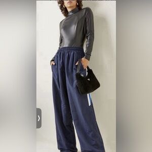 Wolford and Amina Muaddi Black Faux-Leather Bodysuit